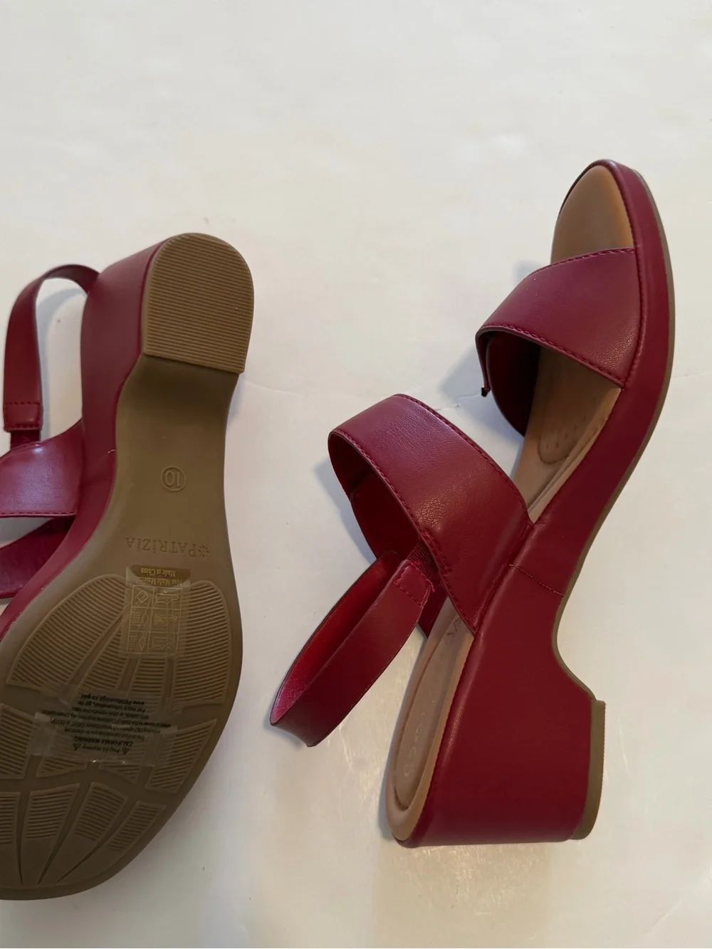 Patrizia Women's Burgundy Slingback Sandals